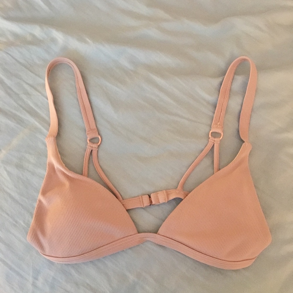 Beige bikini top